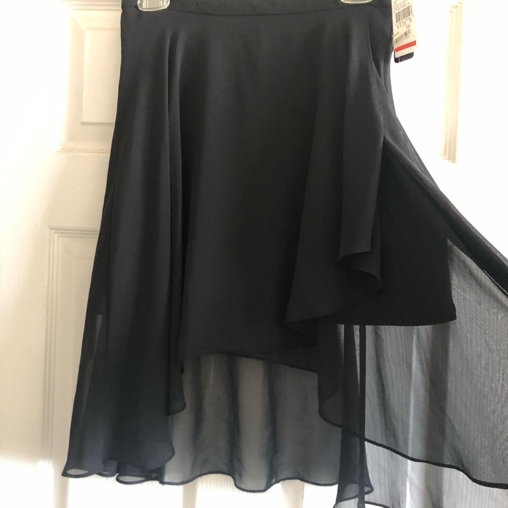 Sheer black flowing skirt